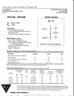 ZPU120 Datasheet PDF New Jersey Semiconductor