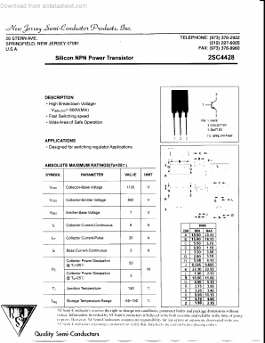 2SC4428 Datasheet PDF New Jersey Semiconductor
