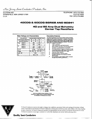 60CDQ020 Datasheet PDF New Jersey Semiconductor