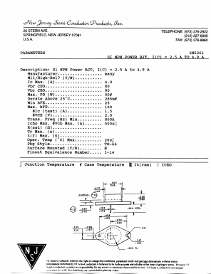 2N6261 Datasheet PDF New Jersey Semiconductor