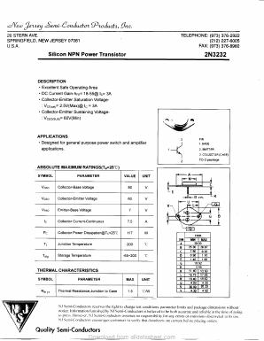 2N3232 Datasheet PDF New Jersey Semiconductor