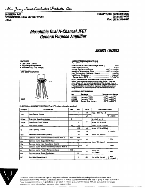 2N3921 Datasheet PDF New Jersey Semiconductor