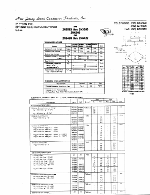 2N6420 Datasheet PDF New Jersey Semiconductor