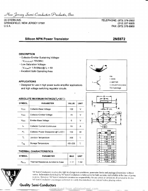 2N5972 Datasheet PDF New Jersey Semiconductor