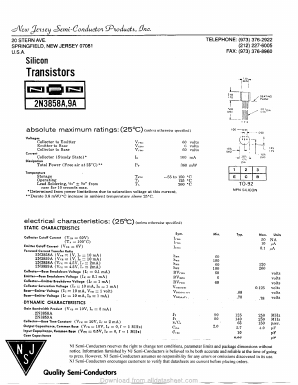 2N3859A Datasheet PDF New Jersey Semiconductor