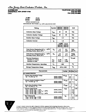 2N3762 Datasheet PDF New Jersey Semiconductor