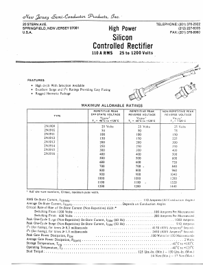 2N1914 Datasheet PDF New Jersey Semiconductor