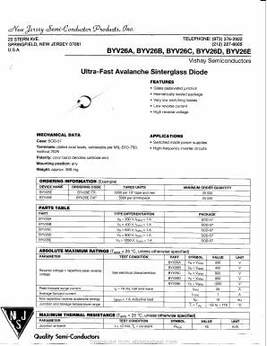 BYV26B-TR Datasheet PDF New Jersey Semiconductor