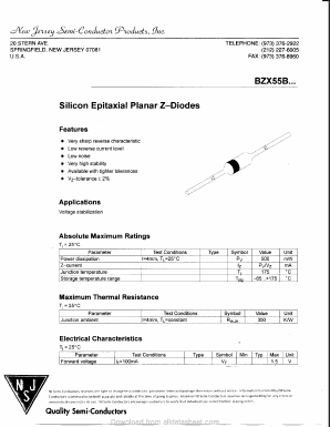 BZX55B27 Datasheet PDF New Jersey Semiconductor