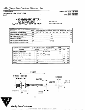 1N3293R Datasheet PDF New Jersey Semiconductor