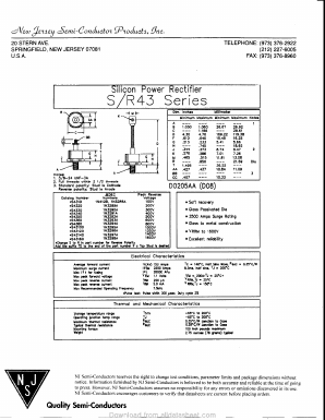 S4310 Datasheet PDF New Jersey Semiconductor