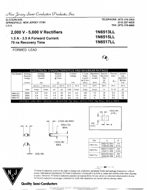 1N6513LL Datasheet PDF New Jersey Semiconductor