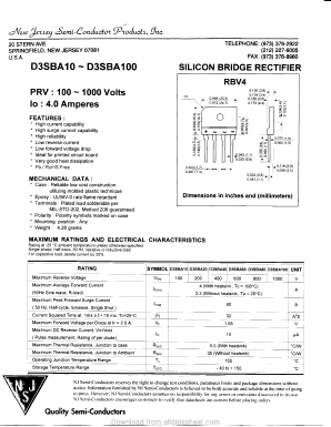 D3SBA80 Datasheet PDF New Jersey Semiconductor