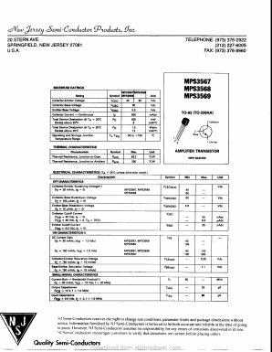 MPS3569 Datasheet PDF New Jersey Semiconductor