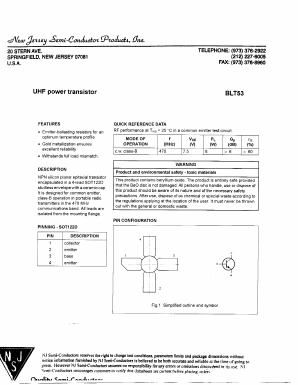 BLT53 Datasheet PDF New Jersey Semiconductor