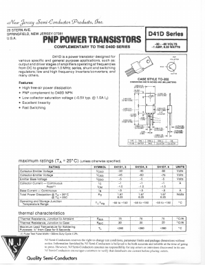D41D2 Datasheet PDF New Jersey Semiconductor