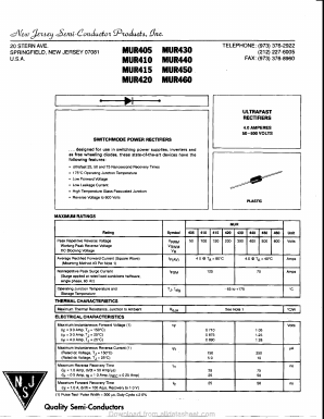 MUR440 Datasheet PDF New Jersey Semiconductor