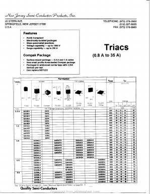 Q2008R4 Datasheet PDF New Jersey Semiconductor