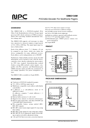 SM8213AM Datasheet PDF Nippon Precision Circuits 