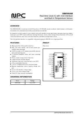 SM8580 Datasheet PDF Nippon Precision Circuits 