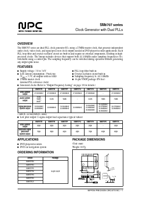 SM8707K Datasheet PDF Nippon Precision Circuits 