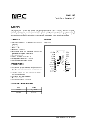 SM8224BM Datasheet PDF Nippon Precision Circuits 
