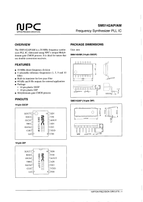SM5142AM Datasheet PDF Nippon Precision Circuits 