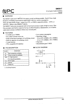 SM5617HB Datasheet PDF Nippon Precision Circuits 