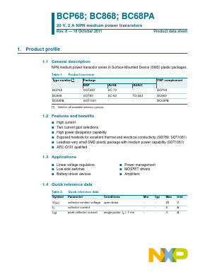 BC68-25PA Datasheet PDF NXP Semiconductors.