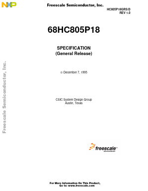 MC68HC805P18MDW Datasheet PDF NXP Semiconductors.