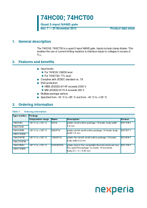 74HCT00PW Datasheet PDF NXP Semiconductors.