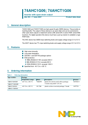 74AHC1G06_07 Datasheet PDF NXP Semiconductors.