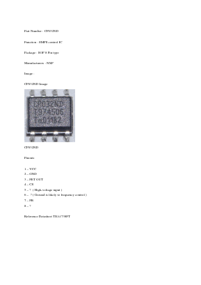 CP032ND Datasheet PDF NXP Semiconductors.