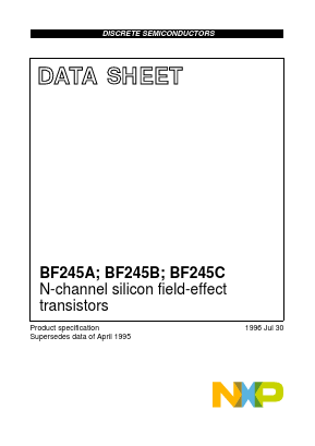 BF245C Datasheet PDF NXP Semiconductors.