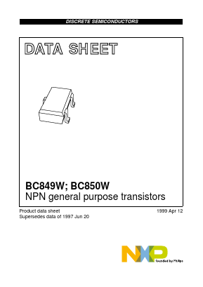 BC850CW Datasheet PDF NXP Semiconductors.