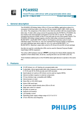 PCA9552D Datasheet PDF NXP Semiconductors.