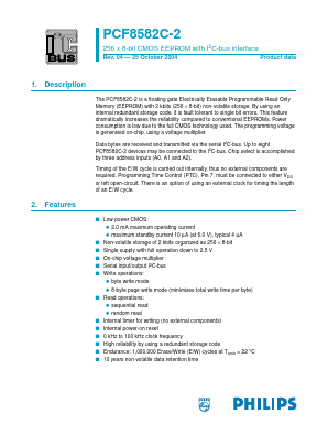 PCF8582C-2T Datasheet PDF NXP Semiconductors.
