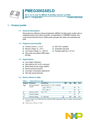 PMEG3002AELD Datasheet PDF NXP Semiconductors.