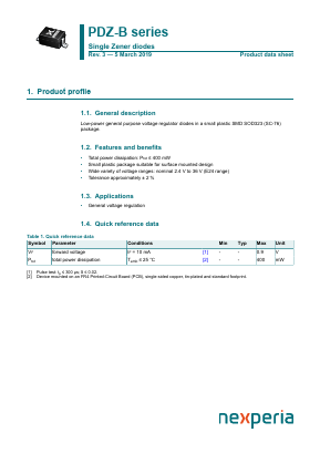 PDZ4.7B Datasheet PDF NXP Semiconductors.