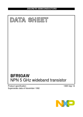 BFR93AW,135 Datasheet PDF NXP Semiconductors.