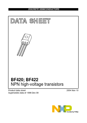 BF422 Datasheet PDF NXP Semiconductors.