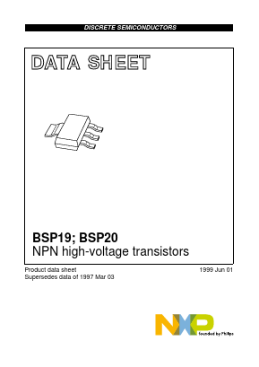 BSP19 Datasheet PDF NXP Semiconductors.