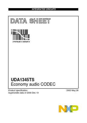 UDA1345TS Datasheet PDF NXP Semiconductors.