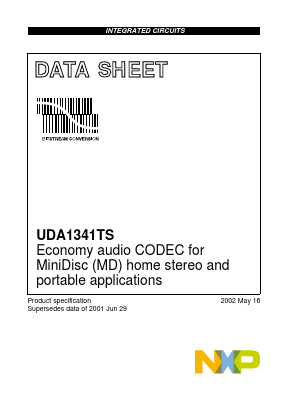 UDA1341TS/N1/N,118 Datasheet PDF NXP Semiconductors.