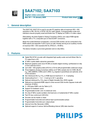 SAA7102 Datasheet PDF NXP Semiconductors.