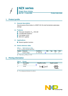 NZX2V4B133 Datasheet PDF NXP Semiconductors.