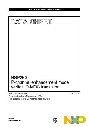 BSP250 Datasheet PDF NXP Semiconductors.