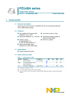 PZU12B2A/DG Datasheet PDF NXP Semiconductors.