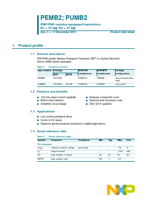 PUMB2,315 Datasheet PDF NXP Semiconductors.