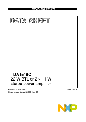 TDA1519CSP/N3,112 Datasheet PDF NXP Semiconductors.